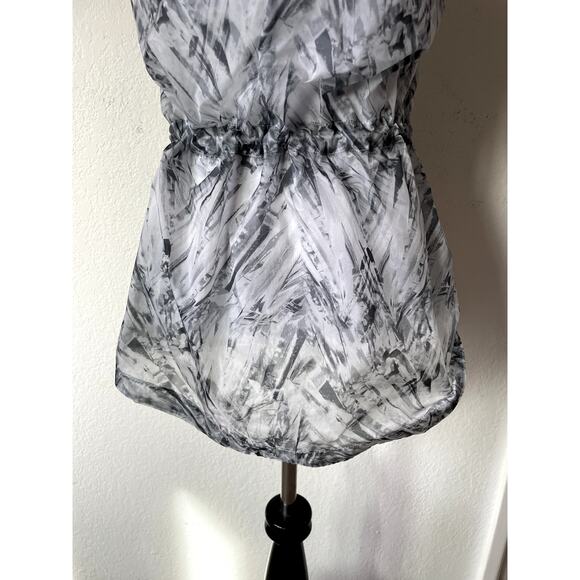 Athleta XS Gray Marble Hooded Active Vest | Lightweight Zip Sleeveless XS - Picture 6 of 11